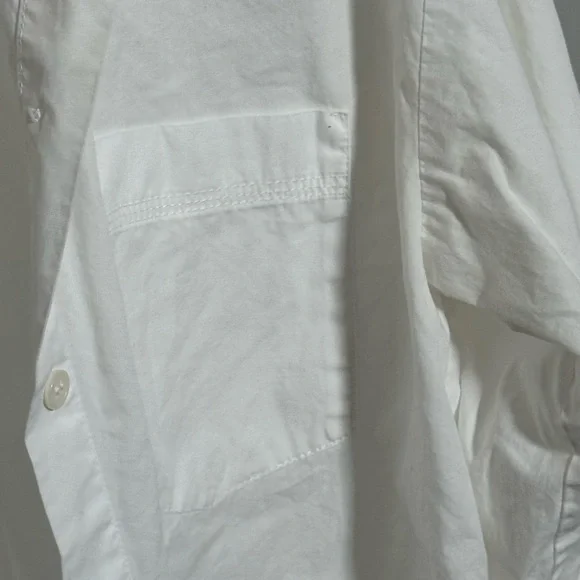Zara White Casual Button Down Shirt - Picture 3 of 4